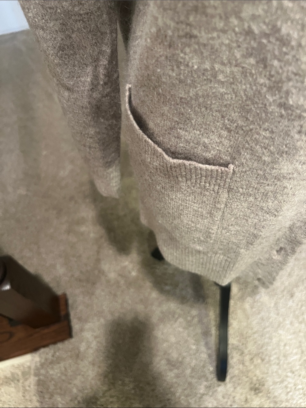 Old Navy Heather Light Gray Button-Front Knit Cardigan - Picture 4 of 9